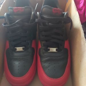 Nike Air force 1 red and black